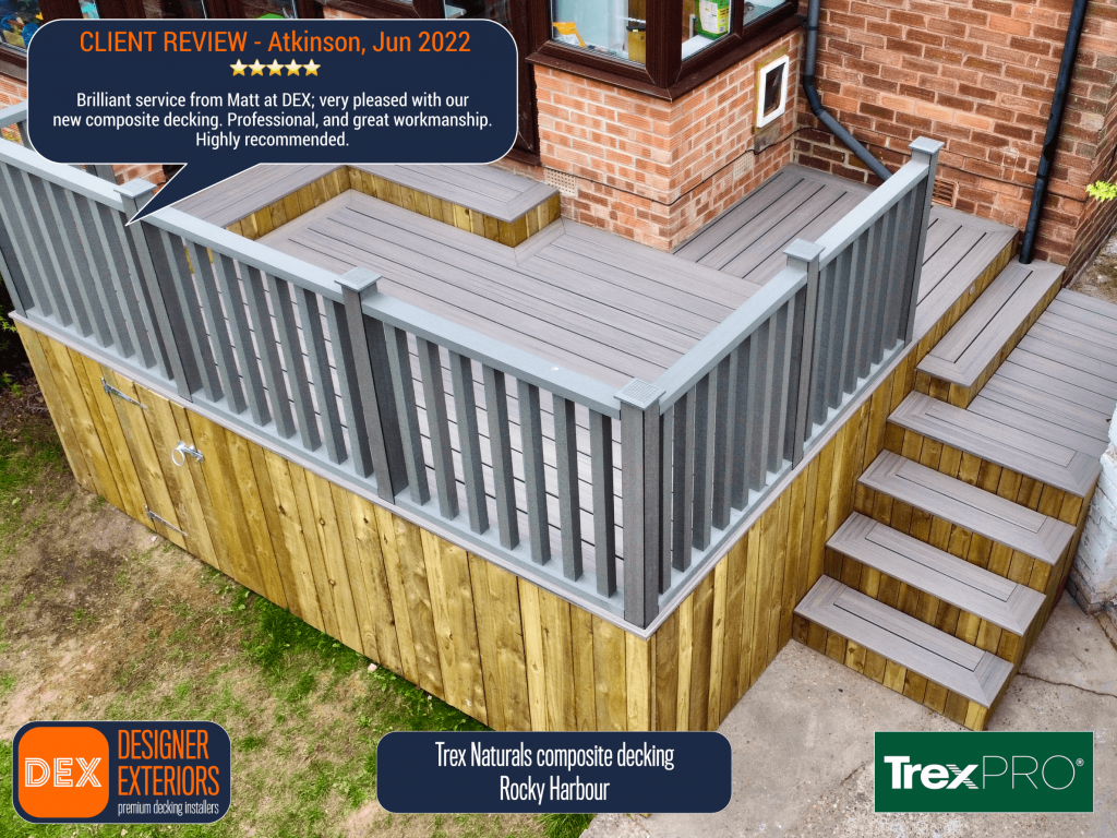 ATK-KNA Trex naturals Rocky Harbor composite decking. With Review.