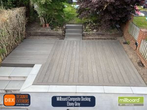 WIL-RYD Millboard Ebony Grey Composite decking completion image